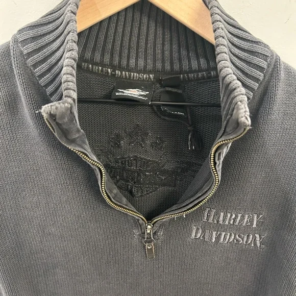 Harley-Davidson Men’s Quarter Zip Pullover – Size M - Picture 2 of 6